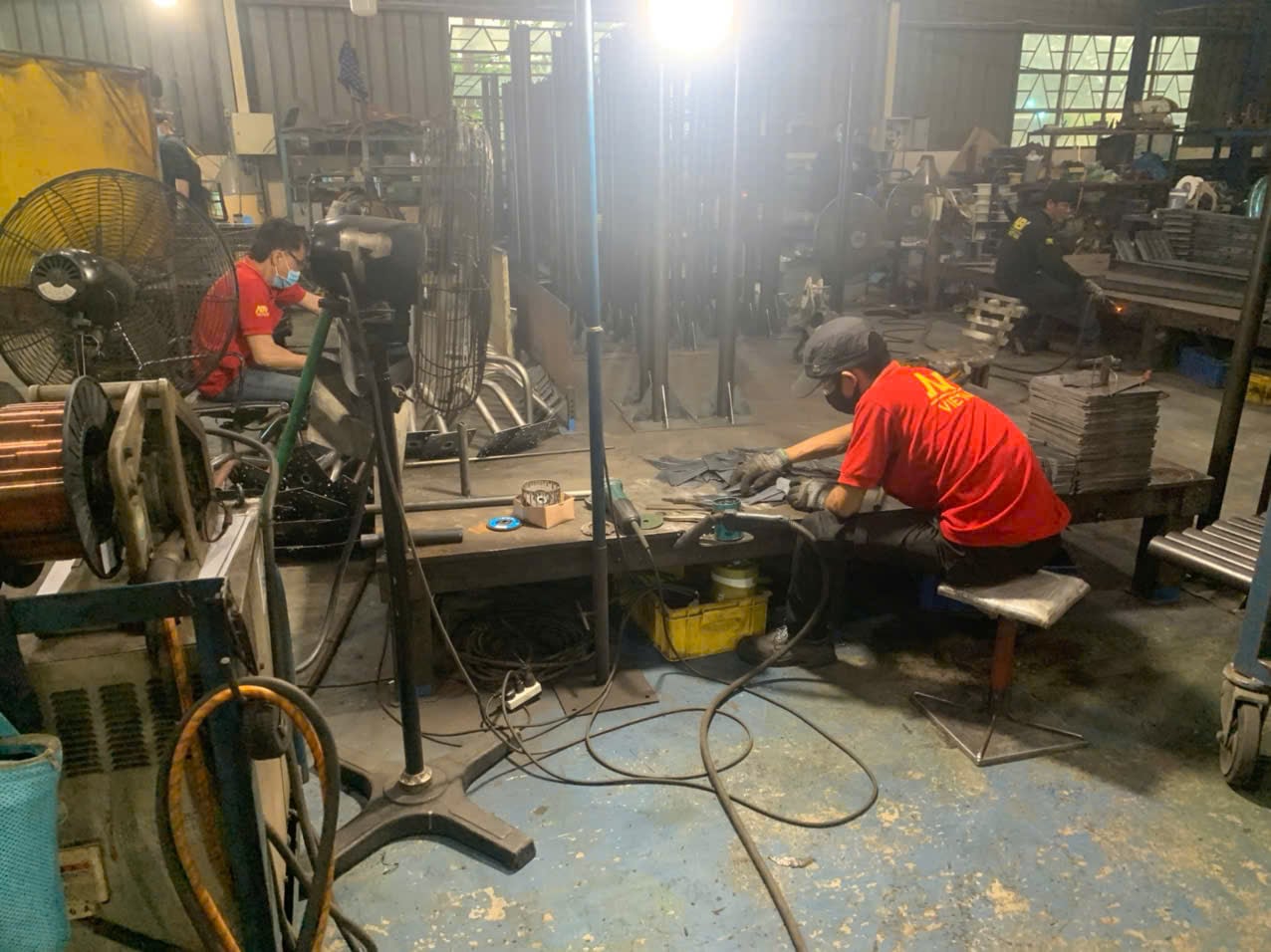 Grinding area
